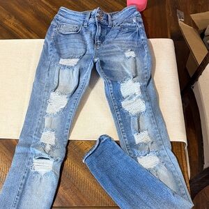 KanCan Light Blue Distressed Skinny Jeans